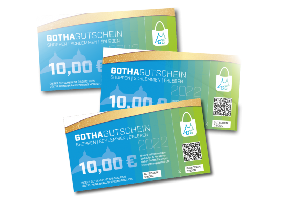 Gotha Gutschein im Wert von je 10,– €